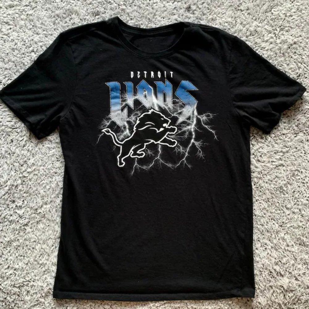 Detroit Lions Lightning Football Performance Dri Fit Fan T-Shirt